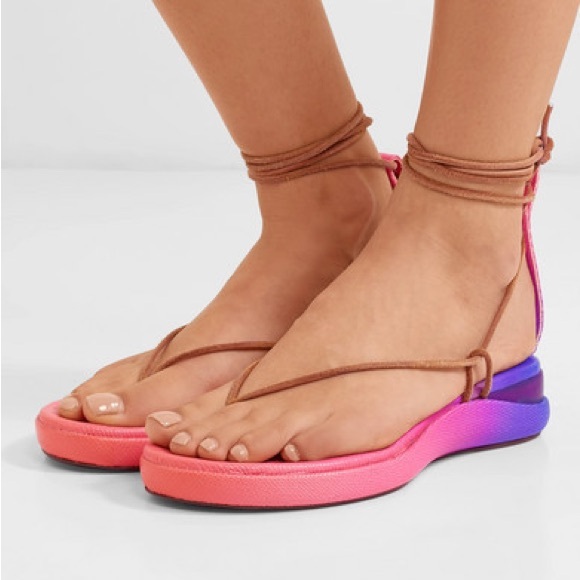 Chloé WaveDegrade Leather Sandals - Picture 1 of 5
